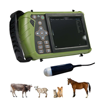 Échographe vétérinaire portable USB rechargeable S0 à mode B, sonde de scan mécanique étanche avec écran LCD