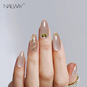 Nailway Super Natural Design 3D, 30 Pezzi, 15 Misure, <span class=keywords><strong>Unghie</strong></span> Finte in Gel Morbido, Copertura Completa, Vendita all'Ingrosso, <span class=keywords><strong>Unghie</strong></span> Francesi Preincollate - Product Image 3