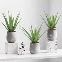Großhandel Kunststoff Simulation Aloe Vera Sukkulenten Künstliche Topf grüne Pflanze Fake Tree Bonsai für Indoor Outdoor Dekor