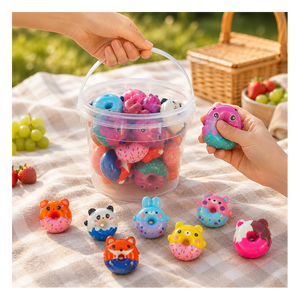 Juguete de espuma PU suave y de levantamiento lento, con forma de donut de animal, para intercambio de San Valentín, sin dulces, recuerdo de fiesta, importado, TOYSRUNNER, 5-7 años, al por mayor - Product Image 5