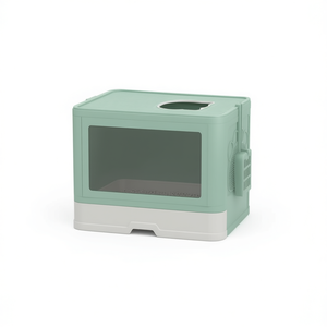Lettiera per gatti completamente chiusa in plastica rettangolare manuale per gatti D0100HABYJY - Product Image 1