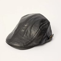 Automne hommes réglable Gatsby béret chapeau en cuir PU gavroche Lvy casquettes pour Golf conduite plat pêche casquette gavroche Style Snapback