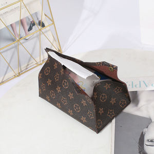 Caja de pañuelos floral clásica multiusos, práctica para la sala de estar, el coche, caja de almacenamiento de lujo - Product Image 1