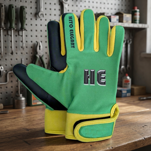 Gants de gardien de but de haute qualité, respirants, à doigts entiers, en cuir, unisexes, avec logo personnalisé, design professionnel, forte adhérence, fermeture à boucle. - Product Image 2