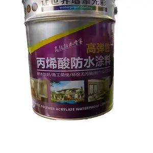 Indoor Outdoor Water-Based Elastomer Paint Liquid Acrylic Roof Waterproofing Coating Anti-Mildew Industrial Design Membrane