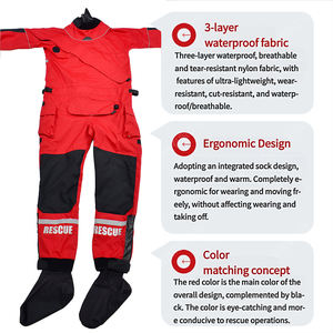 Combinaison étanche de sauvetage en eau pour <span class=keywords><strong>pompiers</strong></span> Équipement de sauvetage scellé monobloc chaud et résistant au froid - Product Image 5