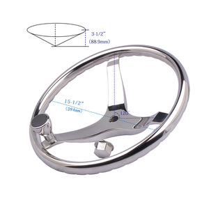Volant de bateau en acier inoxydable de 13,5 pouces pour bateaux, accessoires marins - Product Image 3