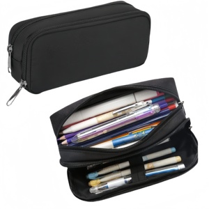 Extra Large Capacity Pencil Case with Custom Logo Printing - Durable Zippered <b>School</b> Stationery Organizer Pouch for Students - Product Image 2