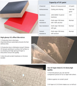 לוח במבוק עמיד במים, בעל גימור סופר מט, UV PET MDF טריאזין, למשטחי מטבח ודלתות ארונות - Product Image 4