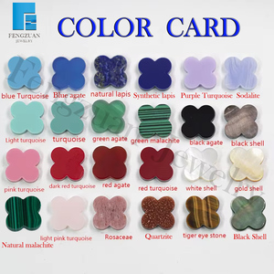 <span class=keywords><strong>Pietra</strong></span> Naturale a Forma <span class=keywords><strong>di</strong></span> Quadrifoglio in Madreperla, <span class=keywords><strong>Occhio</strong></span> <span class=keywords><strong>di</strong></span> <span class=keywords><strong>Tigre</strong></span>, Agata, Malachite e Turchese per Creazione <span class=keywords><strong>di</strong></span> Gioielli - Product Image 1