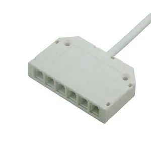 New arrival 6-way RGB strip connector with 2m flat ribbon cable 4pin plug - for 12V LED strip lights and spotlights
