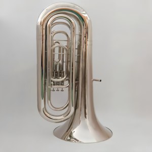 <span class=keywords><strong>Tuba</strong></span> professionnelle de grande taille en laiton argenté, vente en gros du fabricant - Product Image 3