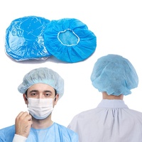 Chapeaux bouffants non-tissés jetables de filet à cheveux pour l'hôpital ou l'usage médical
