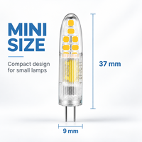 Ampoule LED G4 220V 2W 16 SMD2835 Mini Lampe Capsule Sans Scintillement 360° °   Ampoule à faisceau blanc chaud et blanc froid pour lustre, remplace les halogènes