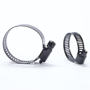 Abrazadera de Manguera Ajustable de Acero Inoxidable 304/201 con Recubrimiento de Zinc Negro Nindejin, Abrazadera de Tubo de Gran Tamaño de 6-300 mm para Automoción - Product Image 4