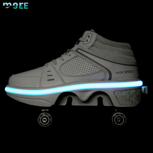 Zapatos de Patinaje SeeMore de 4 Ruedas Unisex, Zapatos de Patinaje con Ruedas Retráctiles, Zapatos de Patinaje con Ruedas Desplegables de 4 Ruedas - Product Image 3