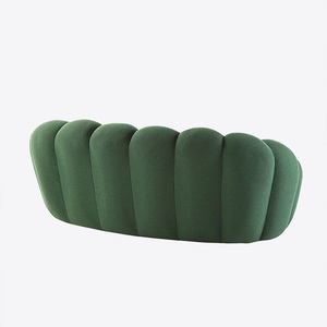 Divano <span class=keywords><strong>Letto</strong></span> Moderno di Lusso Estensibile a Nido d'Ape Curvo in Tessuto Colorato a Bolle Set di Design <span class=keywords><strong>per</strong></span> <span class=keywords><strong>Soggiorno</strong></span> - Product Image 2