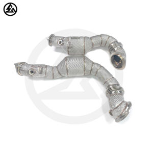 Tuyau de descente CSZ de haute qualité 200 cellules pour BMW <span class=keywords><strong>335i</strong></span> E90/E91/<span class=keywords><strong>E92</strong></span>/E93 N54 tuyau de descente avec tuyaux d'échappement de réglage de bouclier thermique - Product Image 3