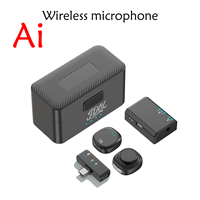 Microphone Lavalier sans Fil Magnétique 2,4 GHz à Double Récepteur avec Caméra, Autonomie de 30H, pour Enregistrement Vidéo sur Téléphone Mobile