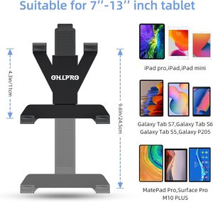 360도 회전 창문 대시보드 거치대 자동차 대시보드 앞유리 태블릿 거치대 아이패드 6-11인치용 - Product Image 3