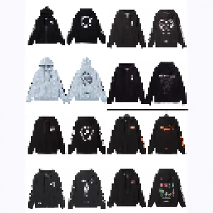 <span class=keywords><strong>Felpa</strong></span> <span class=keywords><strong>con</strong></span> cappuccio casual Chrome Hearts 2024 <span class=keywords><strong>con</strong></span> cerniera, 100% cotone, stampa digitale a tinta unita, vestibilità ampia per la stagione invernale - Product Image 2