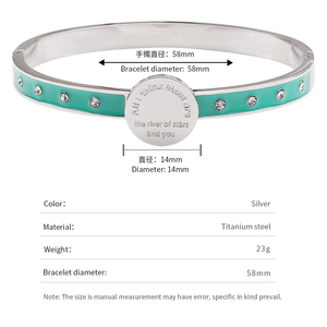 Braccialetto ispiratore di gioielli in acciaio inossidabile all'ingrosso personalizzato inciso "tutto quello <span class=keywords><strong>a</strong></span> cui <span class=keywords><strong>penso</strong></span> sono il fiume delle stelle <span class=keywords><strong>e</strong></span> tu" - Product Image 6