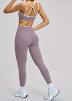 Legging Yoga High-Waisted Warna-Warni Cepat Kering Bahan Spandex/Nylon Anti Kusut, Nyaman Seperti Tanpa Busana