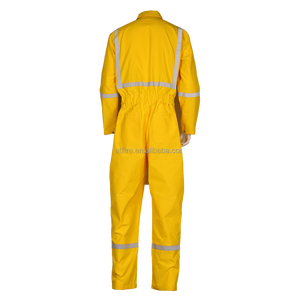 Uniformes de Trabajo de Soldadura Ignífugos de Manga Larga Reflectantes de Seguridad FR NOMEX para Construcción, Petróleo, Electricidad y Servicios Públicos - Product Image 4