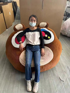 Sofá <span class=keywords><strong>Puff</strong></span> Gigante Tipo Pera para el Suelo, Funda para <span class=keywords><strong>Puff</strong></span> Gigante, <span class=keywords><strong>Cama</strong></span> Tipo Pera con Relleno - Product Image 4