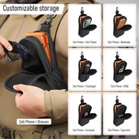 Rucksackgurttasche für Handy, große Sportbrillen-Tasche, wasserdichte Schultertasche mit Reißverschluss für Wandern, Camping, Reisen