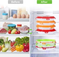 Plateau de conservation alimentaire réutilisable, créatif, sans BPA, anti-fuite, outils de cuisine, plateau de stockage pour congélateur, plateaux de conservation pour fruits et aliments