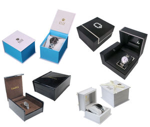 Schwarz Matt Luxus Holz Uhren box Futter PU Leder Kissen mit Papier Geschenk box für die Aufbewahrung von High-End-Uhren - Product Image 6