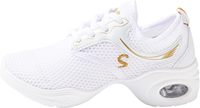 Chaussures de marche multifonctionnelles pour femmes, respirantes, en maille, avec semelle fendue, coussin d'air, doublure synthétique en PU, semelle en caoutchouc