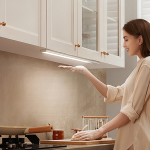 Thiết kế hiện đại Led cảm biến chuyển động Tủ ánh sáng có thể sạc lại pin trong nhà hoạt động từ tính không dây thắp sáng thanh cho nhà bếp sử dụng - Product Image 3