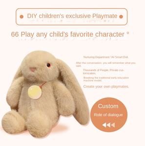Милый длинноухий белый кролик-игрушка, металлическая игрушка-зайчик, подарок на День защиты детей, умная интерактивная игрушка с функцией диалога, мультяшная игрушка с функцией AI - Product Image 2