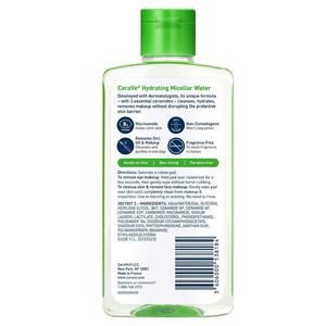 Agua Micelar 100% Hidratante y Humectante, Limpiador Facial, Desmaquillante de Ojos, Niacinamida, Ceramidas, Glicerina, Fragancia - Product Image 1