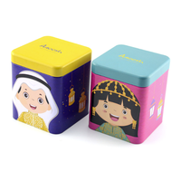 Boîte en étain rectangulaire pour chocolats et biscuits, qualité alimentaire, avec matériaux recyclés en contreplaqué, taille et couleur personnalisées