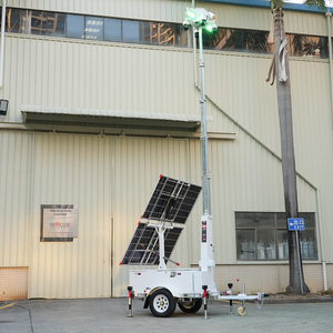 Remolque de Vigilancia Solar Portátil con Cámaras de Seguridad PTZ Montadas, Mástil Telescópico de 7m, Sistema Fuera de la Red para Eventos al Aire Libre - Product Image 4