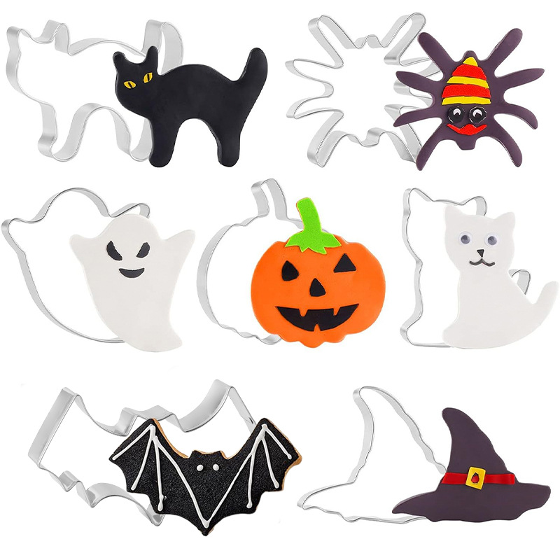 7-piece halloween cookie cutter set (kitten)