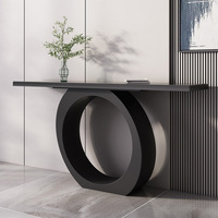 Table basse console moderne et simple de luxe en fer décoratif pour le salon ou l'entrée.