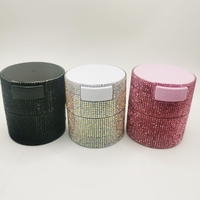 Accessoires de luxe pour faux-cils, colle d'extension, support de stockage en diamant, pot hermétique pour strass