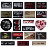 Patch en plastique brodé écologique tactique et amusant, personnalisable, avec auto-agrippant pour vêtements et chapeaux