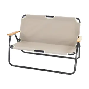 야외 알루미늄 더블 시트 캠프 벤치 의자 휴대용 접이식 비치 의자 2 인용 스틸 낚시 의자 골프 카트