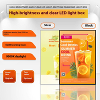 Vente directe usine – Boîte lumineuse LED rechargeable en aluminium ultra-mince avec éclairage extractible, panneau d'affichage lumineux haute luminosité