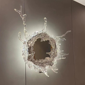 Modern Creative Water Splash <b>Vanity</b> <b>Mirror</b> Ambiance <b>Lighting</b> Decorative Wall Lamp for Hotel/Villa Entryway Living Room - Product Image 5