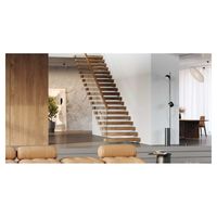 Escalier en colimaçon en bois massif rotatif en métal personnalisé pour l'intérieur