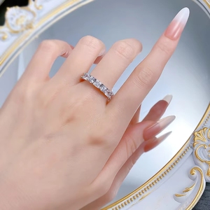 Nuovo Anello Geometrico in <span class=keywords><strong>Argento</strong></span> 925 per Donne, Semplice e Personalizzato, Sottile e Stratificato, Gioiello di Moda per Matrimoni - Product Image 4