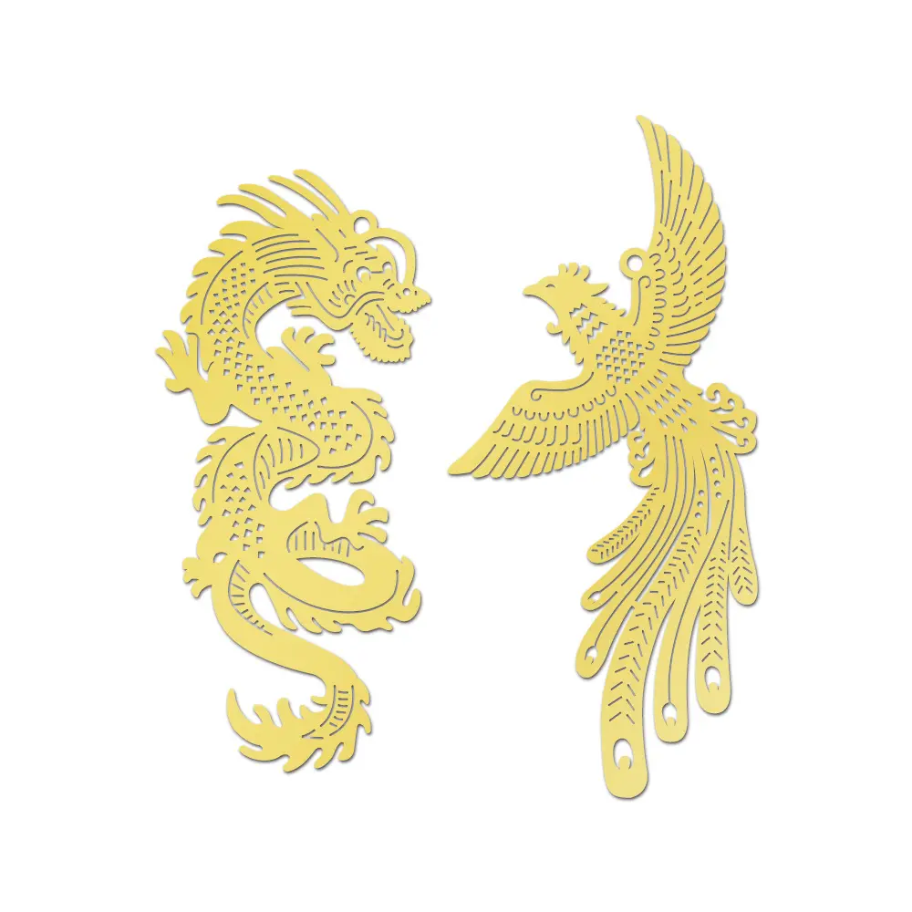 Ensemble de marqueurs-notes en métal de Style chinois, faites à la main, avec Dragon, de <span class=keywords><strong>couleur</strong></span> blanche unie, pièces
