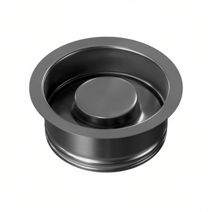 Borde de acero inoxidable para fregadero de cocina, color negro bronce, tapón para triturador de desperdicios de alimentos - Product Image 1