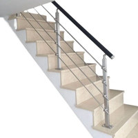 Rampe d'escalier en tube d'acier inoxydable Conception de terrasse classique avec balustrades et mains courantes